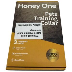 Honey One Pets Training Collar 3000ft‎ Range Shock Vibration Beep 3 Modes IPX7